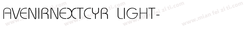 AVENIRNEXTCYR LIGHT字体转换